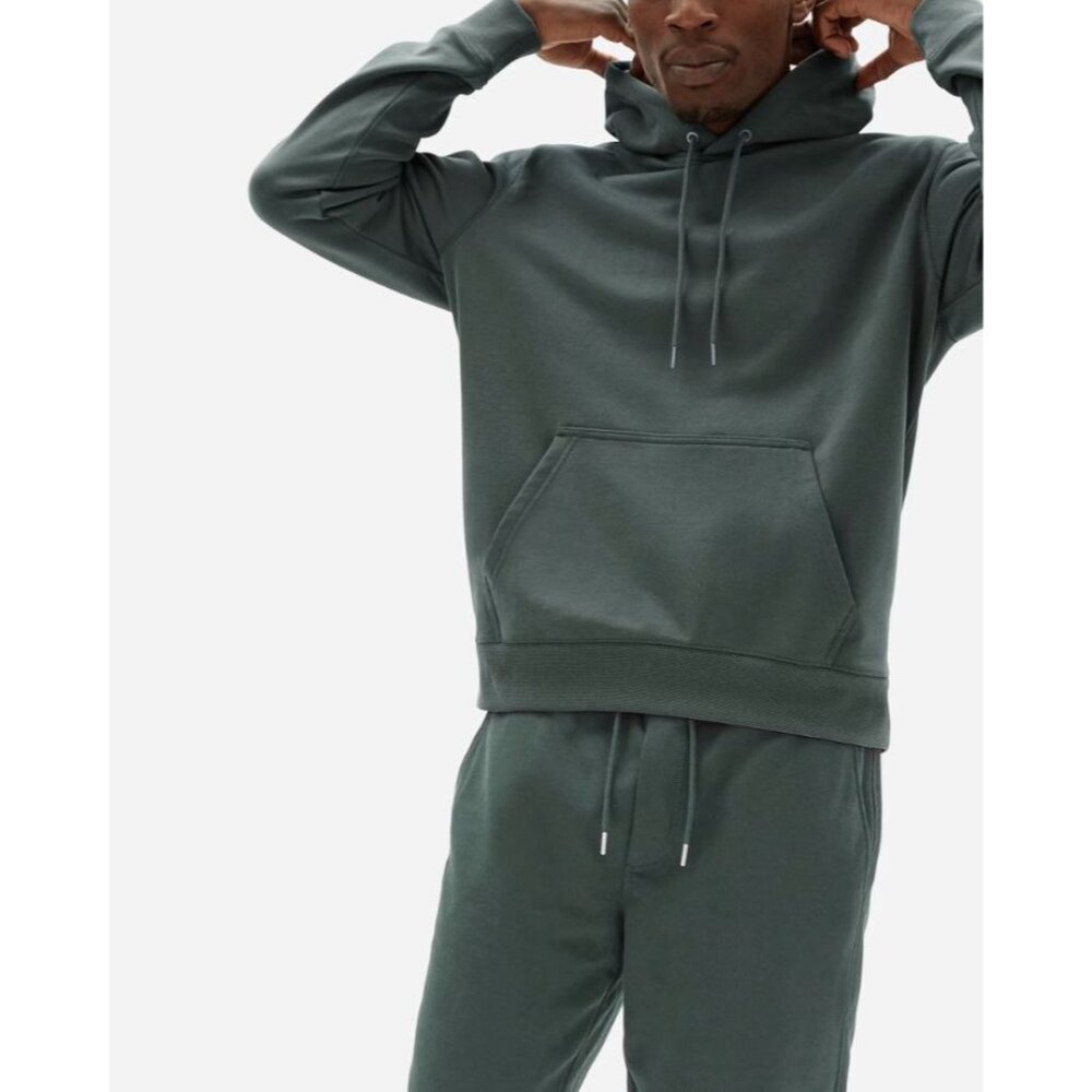 Everlane The French Terry Hoodie Uniform in Pine Medium New Mens Sweatshirt